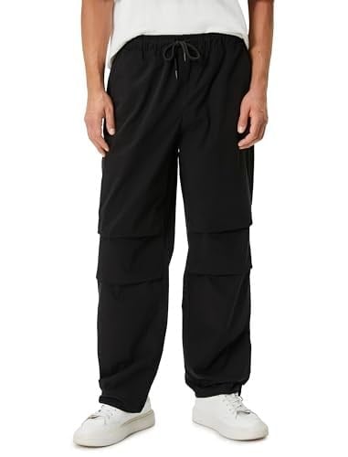 Paraşüt Bol Pantolon Oversize Beli Bağcıklı Cep Detaylı