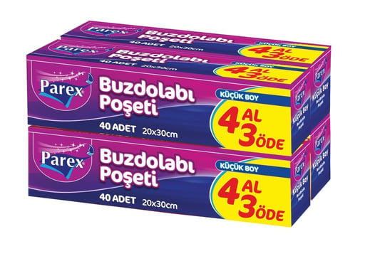 Parex Buzdolabı Poşeti Küçük Boy 20x30 cm 200 Adet 4 Al 3 Öde