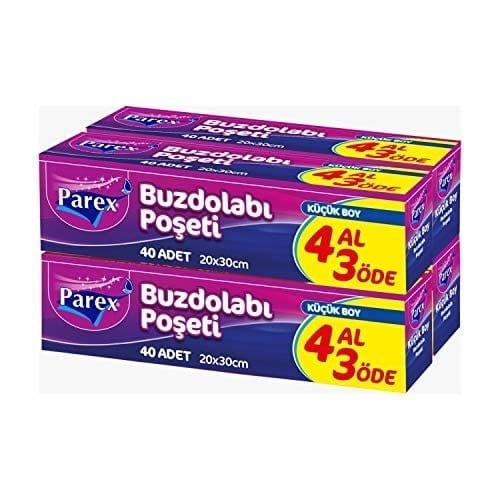 Parex Buzdolabı Poşeti Küçük Boy 20x30 cm 200 Adet 4 Al 3 Öde