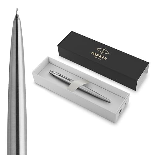 Parker Jotter basmalı kurşun kalem, paslanmaz çelik, krom süslemeli, 0,5 mm, HB #2, hediye kutusu