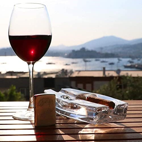 Paşabahçe 24105 NudeGlass Kristal Çift Oluklu Ağır Puro Küllüğü