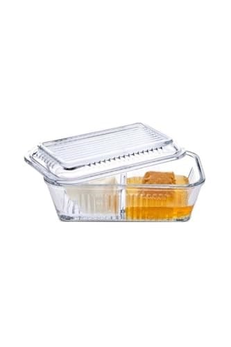 Paşabahçe 3 Adet Frigo Bölmeli Saklama Kabı, Reçellik, Ballık, Kahvaltılık + Baran Ahşap Bal Kaşığı (daldız)