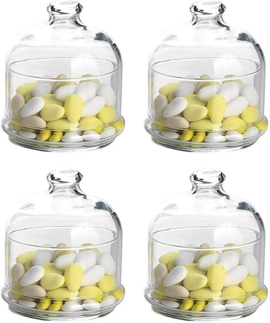 Paşabahçe Basic 95561 Cam Kapaklı Kahvaltılık Saklama Kabı, 11 cm, 6 Adet