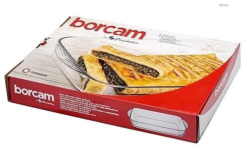 Paşabahçe Borcam Kulplu Dikdörtgen Tepsi