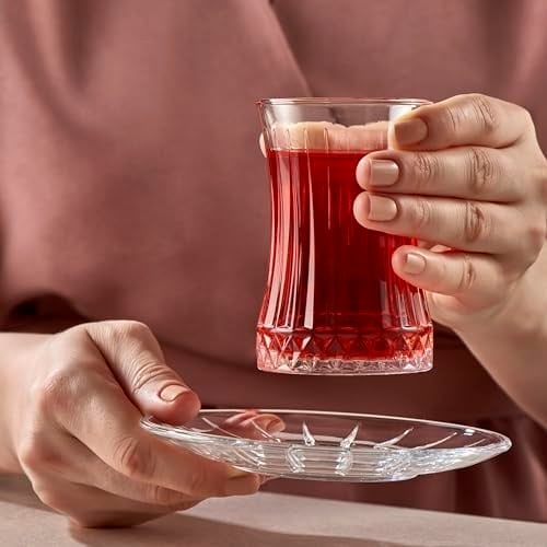 Paşabahçe ELYSIA ÇAY BARDAĞI 170 CC 6 PENCERELI HEDİYELİK KUTU