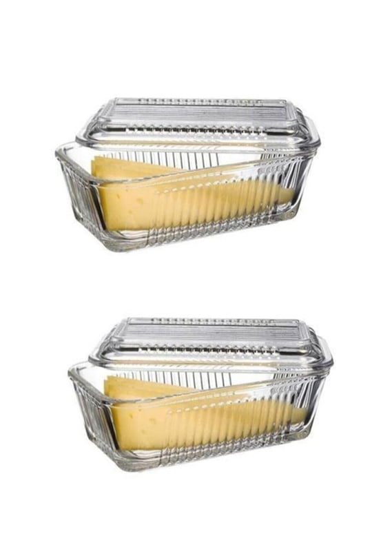 paşabahçe Frigo Kapaklı Kahvaltılık Tereyağlık Peynirlik 2'li 072oa