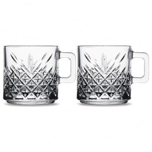 Paşabahçe TIMELESS FİNCAN/KUPA 195 CC T 2Lİ HEDİYELİK KUTU | Timeless desenli kulplu cam formuyla kahve ve çay sunumlarına uygundur - Seçenekler: 1 L, 5.5 cm x 6.5 cm, 6 ml, 62 ml, 195 cc, 260 cc...