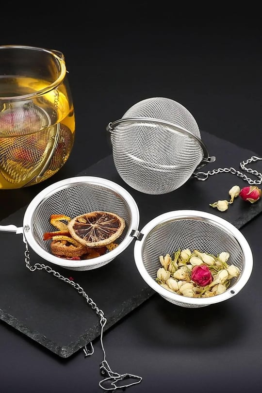 Paslanmaz Çelik Çay Demlik Küre Kilitleme Çay Topu - Pratik Çay Demleme Aparatı Tekli