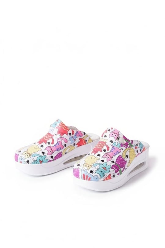 Pastel Kelebek Airmax Kadın Tam Ortopedik Sabo Terlik Hastane,Doktor,Hemşire,Aşçı