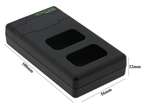PATONA NP-FW50 - PD Performans pil şarj cihazı (1000 mA) USB-C mini çift LCD - PD/QC özellikli (161964)