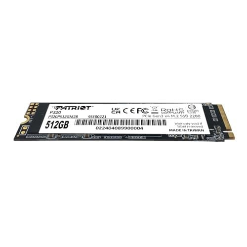 Patriot P320 512GB dahili SSD - NVMe PCIe Gen 3x4 - M.2 2280 - Katı Hal Sürücüsü - P320P512GM28