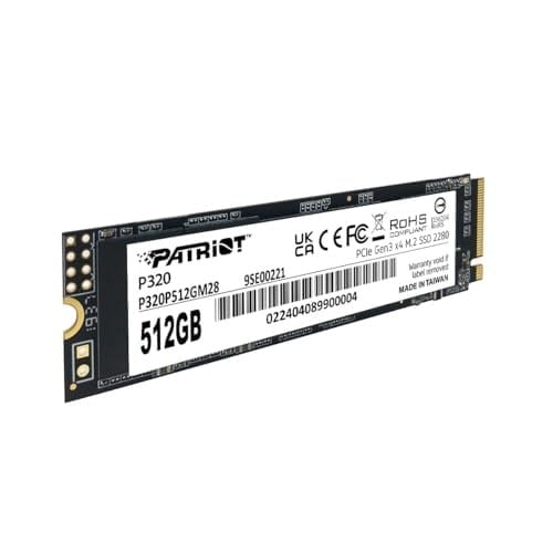 Patriot P320 512GB dahili SSD - NVMe PCIe Gen 3x4 - M.2 2280 - Katı Hal Sürücüsü - P320P512GM28