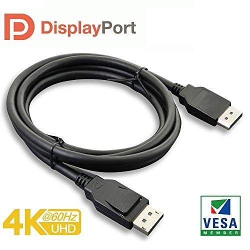 Paugge DP 1.2 VESA Sertifikalı Displayport Kablo 4K@60Hz, 2K@165Hz, 1080P@240Hz, 1080P@165HZ, 1080P@144Hz - 1.8m (ENTDP1218)