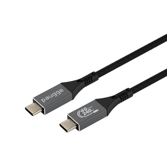 Paugge USB 4 Kablo - 40Gbps, USB C Görüntü, Ses, Data ve Şarj Kablosu - 8K 60Hz, 4K 144Hz /120Hz / 60Hz, HDR (2 Metre) - Seçenekler: 1 Metre, 2 Metre, 3 Metre, 5 Metre