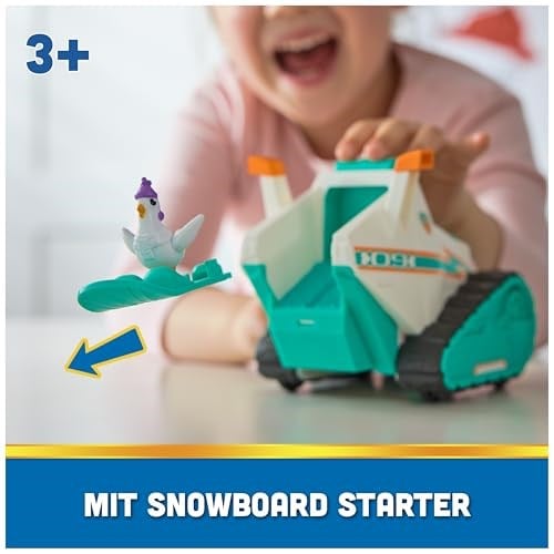 PAW PATROL – Everest figürlü kar aracı, snowboard ve Henrietta figürü (Deluxe araç), 3 yaşından büyük çocuklar için oyuncak