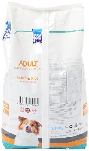 Pawpaw Yetişkin Köpek Kuzulu 3 Kg (3 paketi)