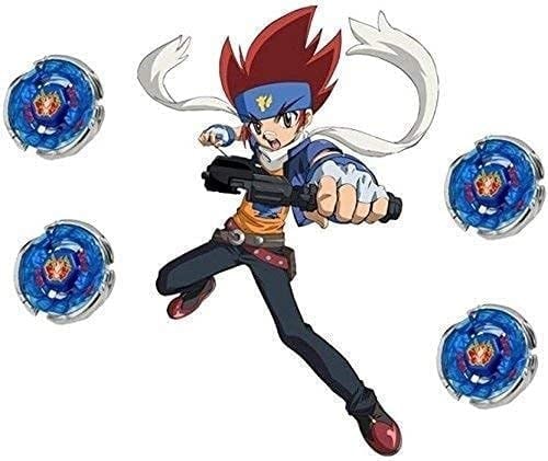 PECULIAR Metal Fusion Clash of Tornado Speed Top Stadyum Savaşı 4 Beyler ve 2 Fırlatıcı Tek Pakette (Çok Renkli)