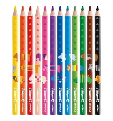 Pelikan Combino 12li Jumbo Üçgen Kuru Boya