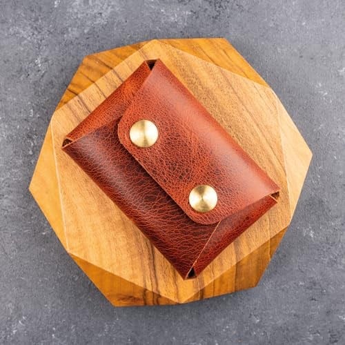 PELLE CRAFT EL YAPIMI GERÇEK DERİ MİNİMAL KARTLIK/HEDİYELİK/KİŞİSELLEŞTİRME