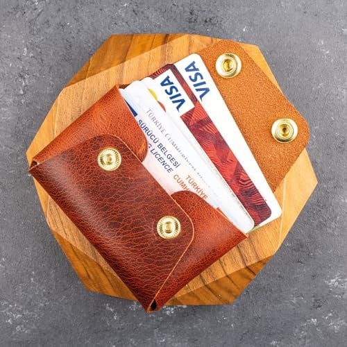 PELLE CRAFT EL YAPIMI GERÇEK DERİ MİNİMAL KARTLIK/HEDİYELİK/KİŞİSELLEŞTİRME