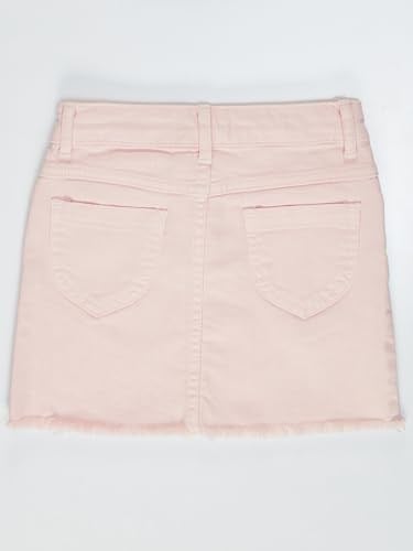Pembe Denim Mini Kız Çocuk Etek