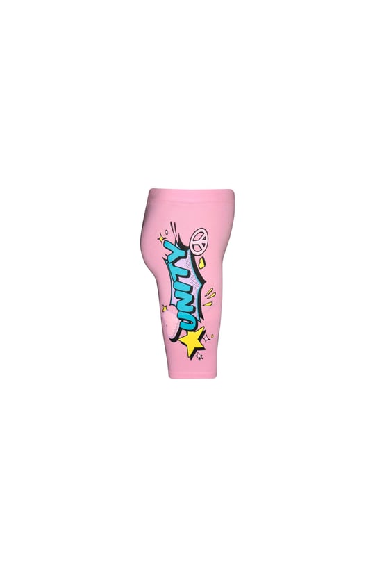 Pembe Kız Çocuk Unıty Baskılı Bisiklet Şort