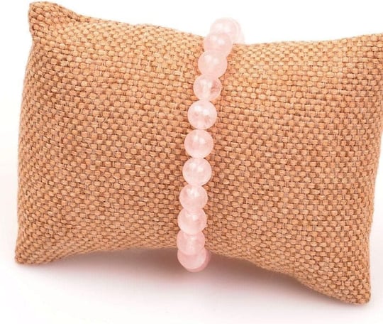 Pembe Kuvars Taşı Bileklik (8 mm) - Taş Sandığı