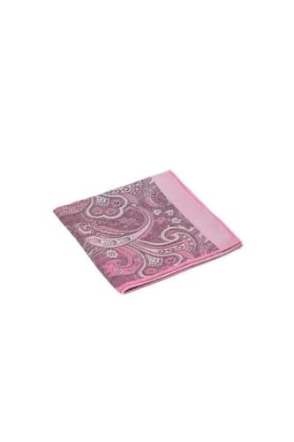 Pembe Şal Motif Desen Kravat Mendil Set