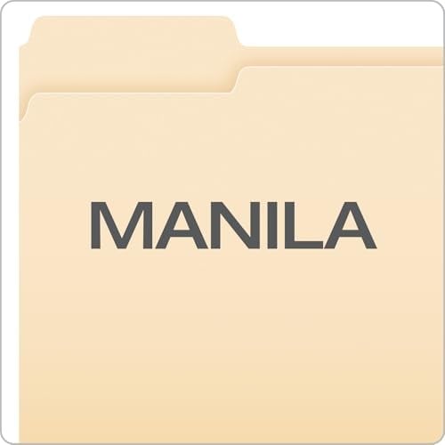 Pendaflex Dosya klasörü, mektup boyutu, 1/3 kesim, Manila, kutu başına 250 adet (752250)