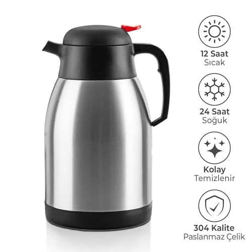 Penguen 2 Litre Çelik Termos Png-1200p, Penguen Çay Termosu