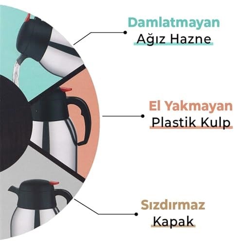 Penguen 2 Litre Çelik Termos Png-1200p, Penguen Çay Termosu
