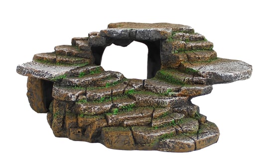 Penn-Plax Shale Step Ledge and Cave Hide-Out Akvaryum, Suni Reçine - Seçenekler: Medium (Pack of 1), Small (Pack of 1), Large