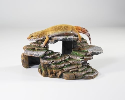 Penn-Plax Shale Step Ledge and Cave Hide-Out Akvaryum, Suni Reçine - Seçenekler: Medium (Pack of 1), Small (Pack of 1), Large