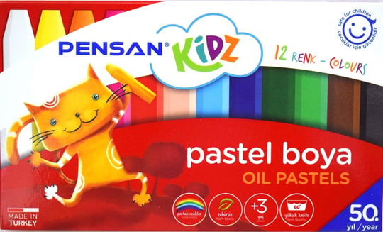 Pensan Kidz Pastel Boya 12 Renk - PE98060PB12R