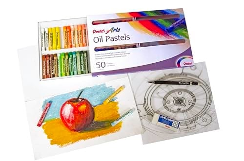 Pentel PHN-50U Yağlı Pastel Boya Seti 50Li, Çok Renkli - Seçenekler: 16 Stück (1er Pack), 25 Renkli, 50 Unità (Confezione da 1)...