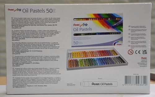 Pentel PHN-50U Yağlı Pastel Boya Seti 50Li, Çok Renkli - Seçenekler: 16 Stück (1er Pack), 25 Renkli, 50 Unità (Confezione da 1)...