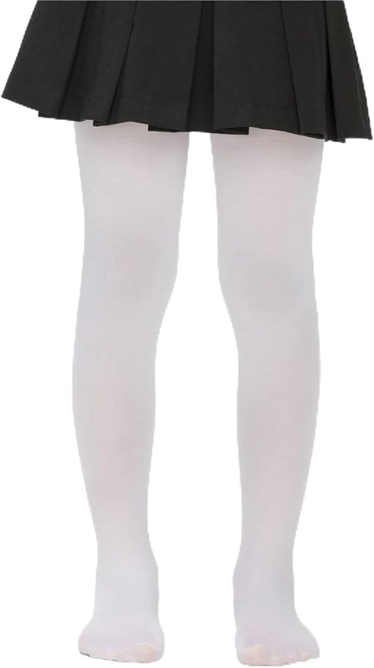 Penti 5 Adet Beyaz Renk Mikro 40 Çocuk Külotlu Çorap Beyaz 11-13 Yaş
