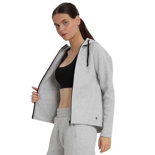Peoria Kadın Gri Günlük Stil Eşofman Üstü 25KK1048-KML - Bedenler: XS, S, M, L, XL