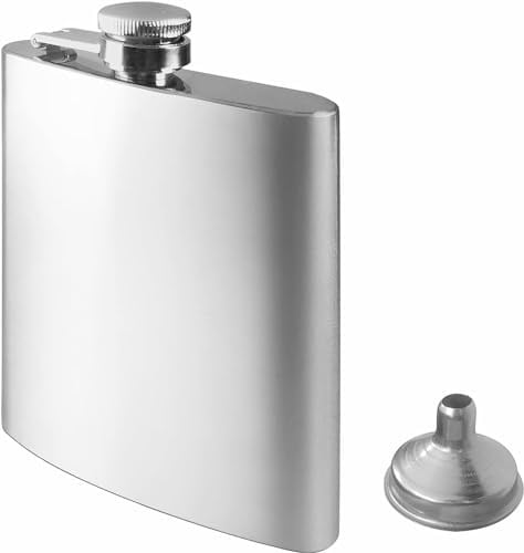 Perlotus 8 Oz 235 cc Paslanmaz Çelik Cep Matarası Taşınabilir İçecek Saklama Kabı(Huni Dahil)