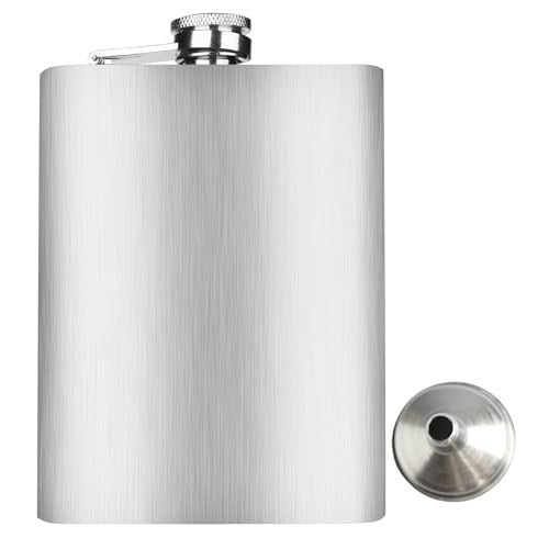Perlotus 8 Oz 235 cc Paslanmaz Çelik Cep Matarası Taşınabilir İçecek Saklama Kabı(Huni Dahil)