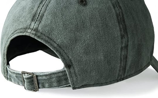 Perlotus Yeşil Şapka Düz Şapka Pamuklu Yıkamalı Kumaş