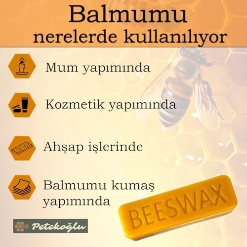 Petekoğlu Besswax Mini Külçe 250Gr Petekoğlu Filtre Edilmiş Doğal Saf Balmumu