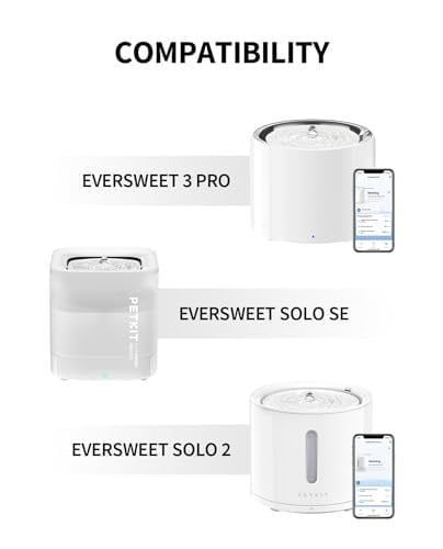 PETKIT PETKIT Pet Su Çeşmeleri Eversweet 2S/3/3 Pro, Eversweet Solo/Solo2/Solo SE ve CYBERTAIL için Yükseltilmiş Filtre Üniteleri 3.0, Yedek Filtreler (5 adet)