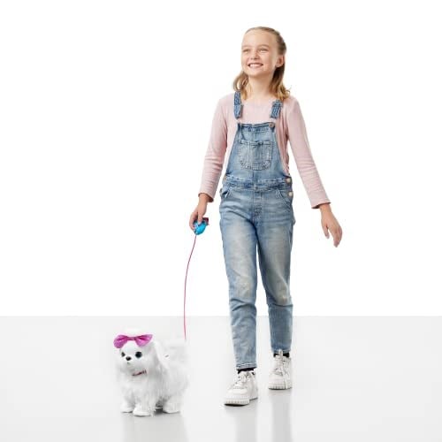 Pets Alive Lil Paw Paw Yürüyen Köpeğim PEL14000 İnteraktif Malta Cinsi Işıltılı Gözlü Pelüş Elektronik Robot Köpek Kız Çocuk Rol Yapma Evcil Hayvan Oyun Seti