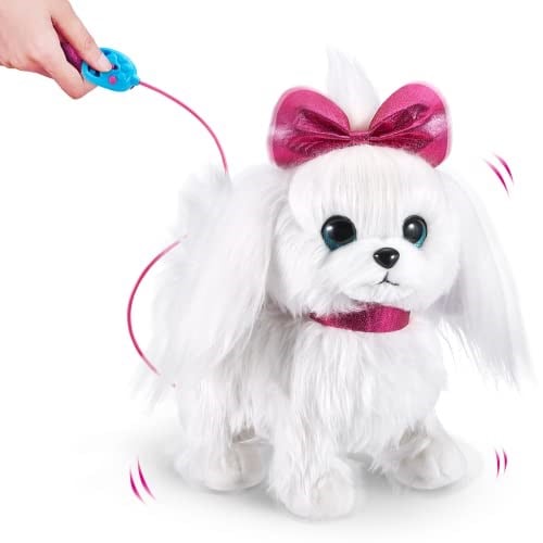 Pets Alive Lil Paw Paw Yürüyen Köpeğim PEL14000 İnteraktif Malta Cinsi Işıltılı Gözlü Pelüş Elektronik Robot Köpek Kız Çocuk Rol Yapma Evcil Hayvan Oyun Seti
