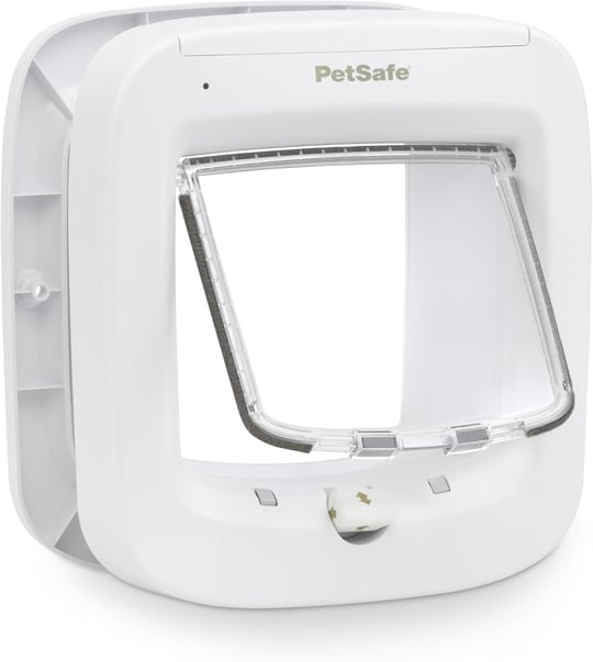 PetSafe Manuel 4 Yönlü Kilitli Kapı Beyaz PPA19-16732 - Seçenekler: Mikroçip kedi kapağı, Manuel kedi kapağı