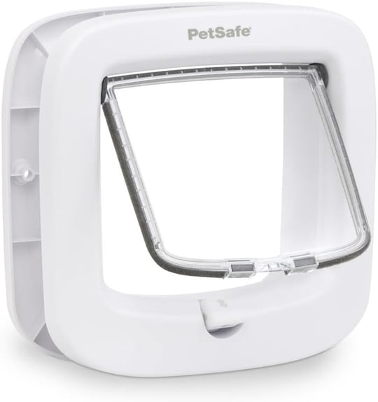 PetSafe Manuel 4 Yönlü Kilitli Kapı Beyaz PPA19-16732 - Seçenekler: Mikroçip kedi kapağı, Manuel kedi kapağı