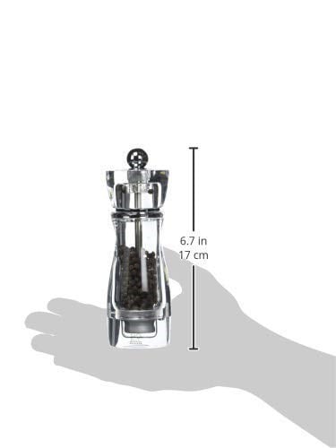 Peugeot 18221 Vittel karabiber değirmeni akrilik, 4,9 x 4,9 x 16 cm, şeffaf