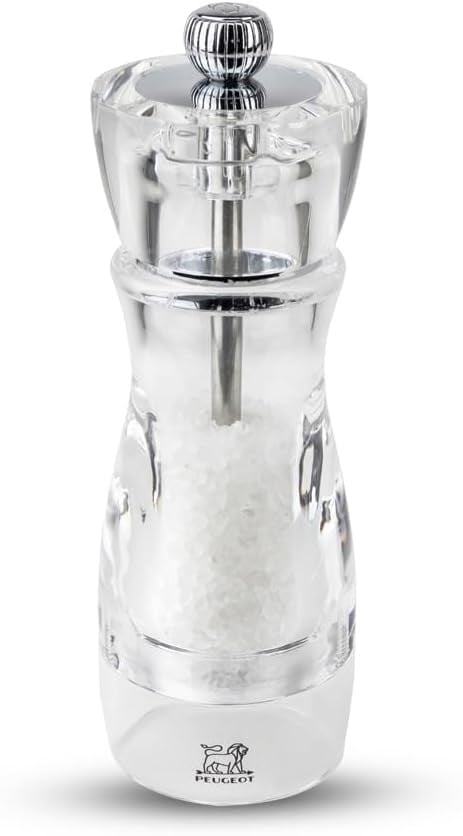 Peugeot 18238 Vittel Tuz Değirmeni Akrilik, 4,9 x 4,9 x 16 cm, Şeffaf
