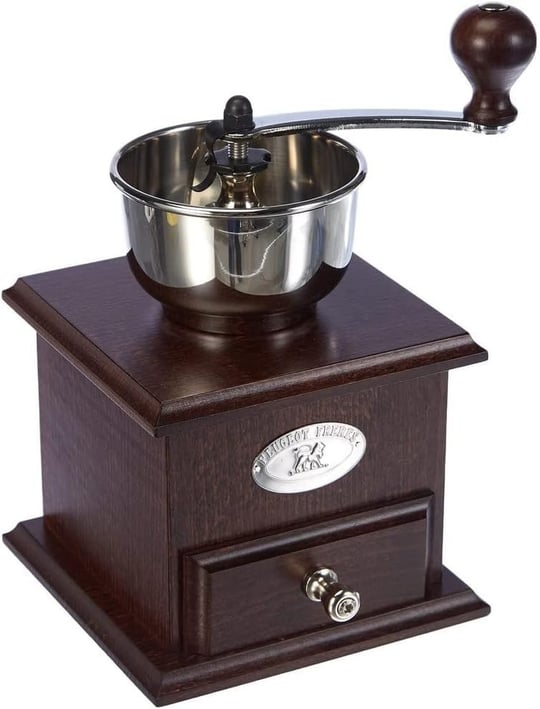 Peugeot Brésil manuel kahve değirmeni, ayarlanabilir değirmenli, yükseklik: 21 cm, ahşap/çelik, kahverengi, 19401765